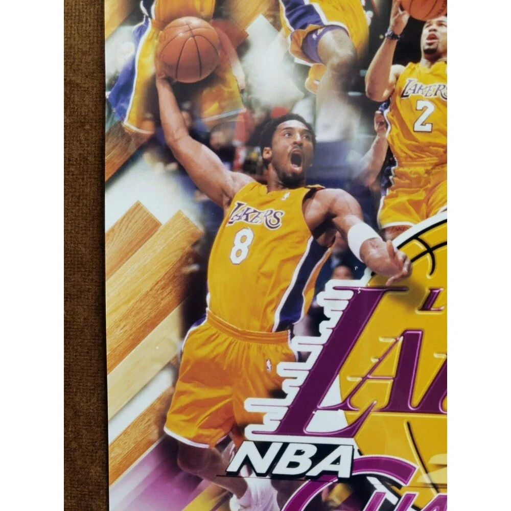 1999-2000 Los Angeles Lakers 2000 CHAMPIONS 10X8 Team Photo In Action KOBE SHAQ